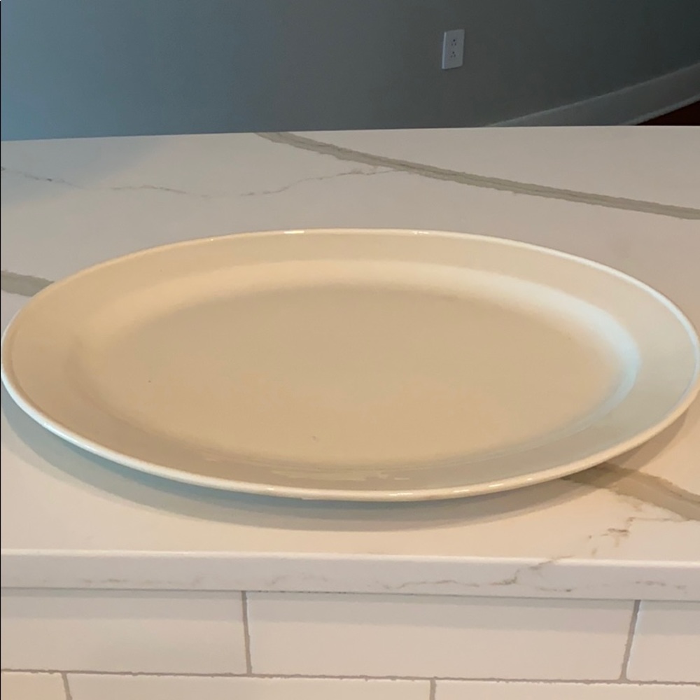 19” oval Crate&Barrel serving platter.